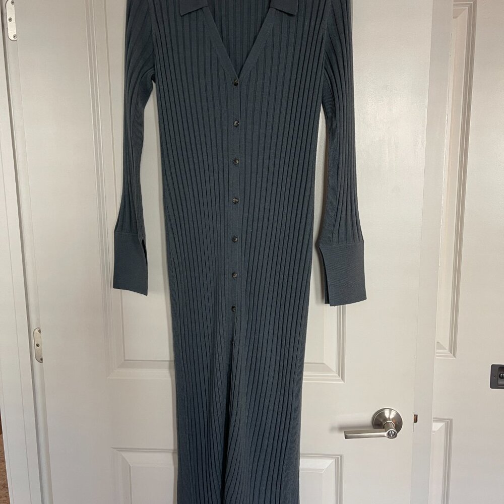 Club Monaco Ribbed Collared Dress - Picture 5 of 12